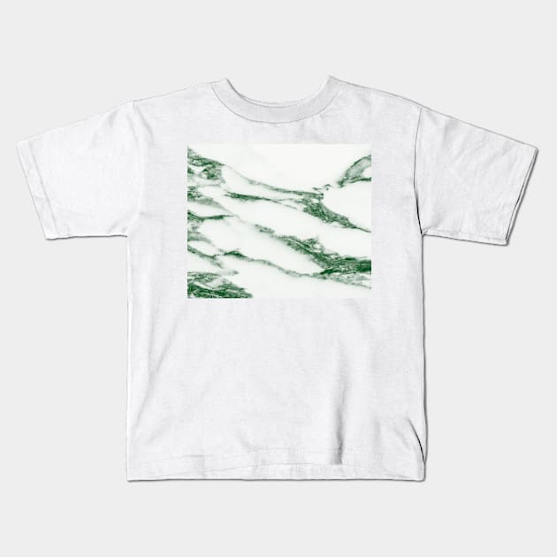 Jade Green Marble Kids T-Shirt by NewburyBoutique